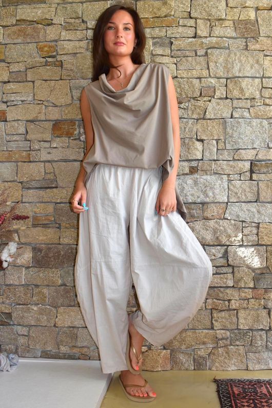 Oscar Drape Trapeze Tank Mocha